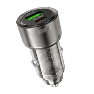 Авто зарядка Hoco Z52 Spacious PD38W(1C1A) [Transparent-Black]